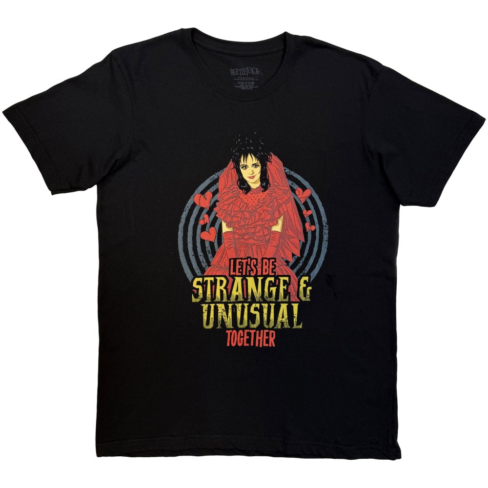 Beetlejuice - Strange & Unusual Together Mens Tshirt - Black